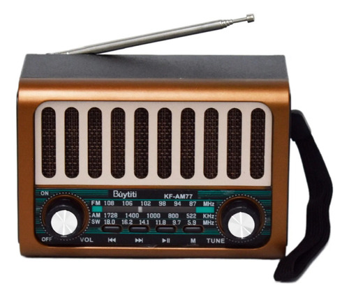 Radio Retro Vintage Recargable Con Bluetooth Ktf-1482