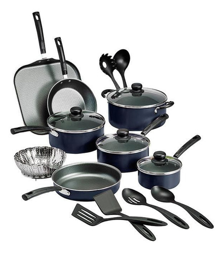 Batería De Cocina Tramontina Primaware 18 Pzas Azul