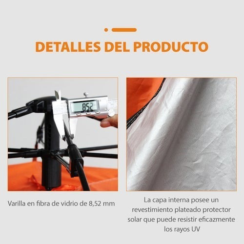 Carpa Automática Tipo Domo 240x240x135 Profesional 4/5 Per