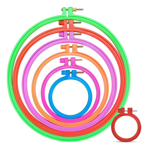 7 Piezas Aros De Bordado De Plástico, 2.3 Pulgadas 10....