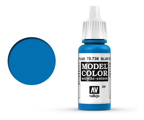 Vallejo Model Color Azul Fluorescente 70736 Plastimodelismo 