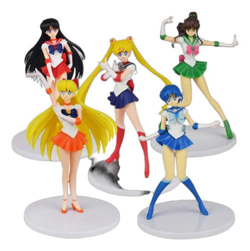 Set De Figuras De Sailor Moon - 17 Cm - 5 Unidades