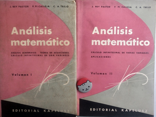 Libro Análisis Matemático Rey Pastor, Calleja & Trejo 116w4