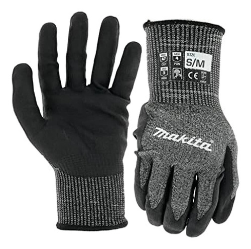 Guantes Anticorte Nitrilo N7 Fitknit Talla P/m Makita T04139