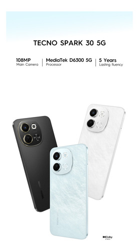 Celular Tecno Spark 30 5g 256gb + 8gb Aurora Cloud