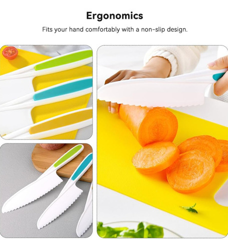 Zlj Xj Cuchillo Infantil, Juego Cuchillos Cocina Para