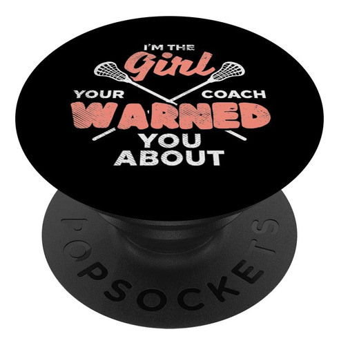 Popsockets Para Telefonos Y Tablets: Chica Lacrosse-negro