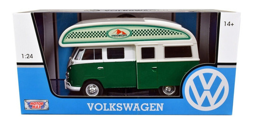 Motormax Volkswagen Type 2 (t1) Camper Van Green & White  