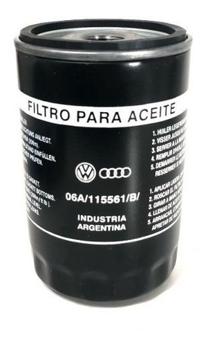Filtro De Aceite Volkswagen Original 06a115561b