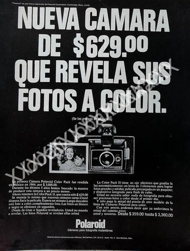 Cartel Retro Camaras Polaroid Colorpack Ii 1969 /557