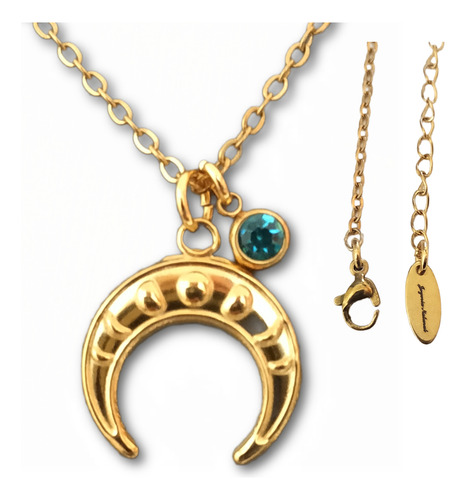 Collar Luna Invertida Simbolo Sagrado Magico Fases Luna
