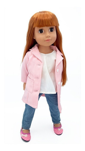 Imagen 1 de 5 de Witty Girls Tapado Rosa Ropa Para Muñecas 45 Cm/ 18 PuLG