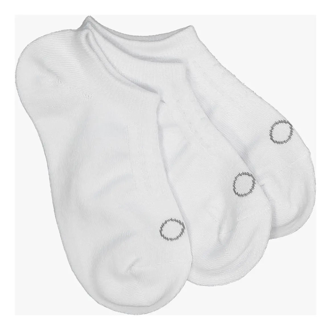 Kit 3 Meias Sapatilha Ogochi Cor Branco Tamanho 37-44