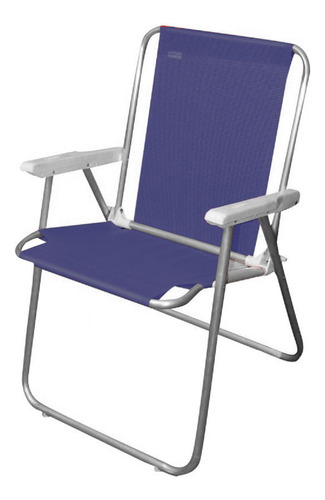 Reposera Sillon 1 Posicion Aluminio Silla Alta Playa Camping