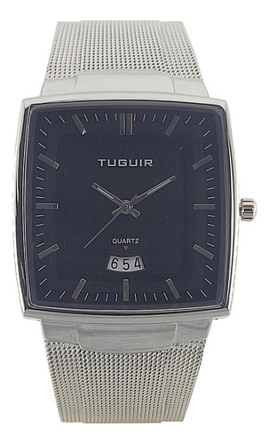 Relógio Masculino Tuguir Analógico Tg30334 Prata E Preto