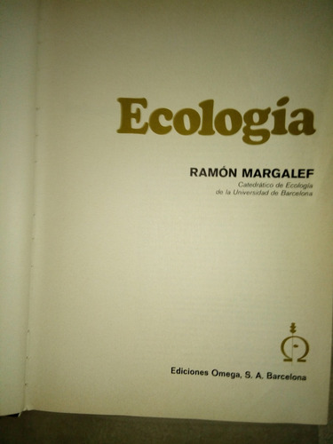 Ecologia, Margalef, Ramón Margalef Clásico (1a Edición) | Envío gratis