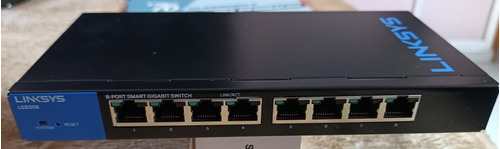 Switch Linksys Lgs308 De 8 Puertos Rj-45 10/100/1000 Mbps. A