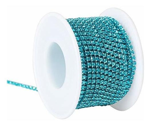 Tira De Strass 2mm 1rollo De 9m Aquamarine