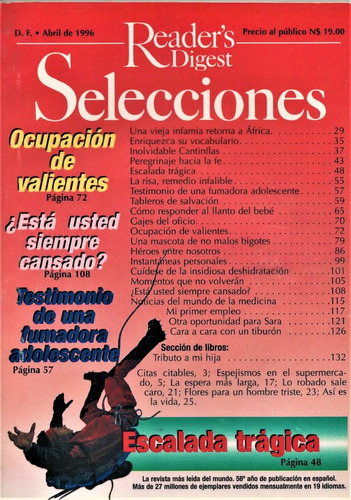 Selecciones Abril 1996 - Inolvidable Cantinflas - Escalada