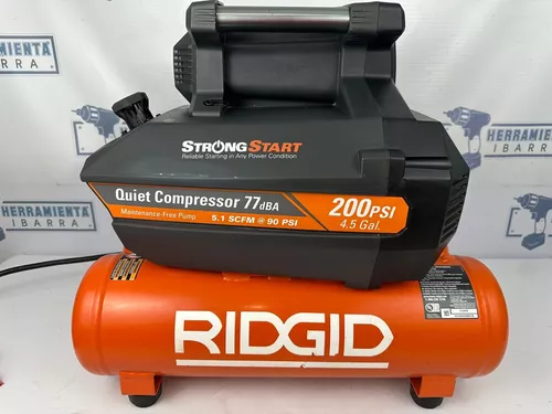 Compresor silencioso eléctrico de 200 psi y 4,5 gal.