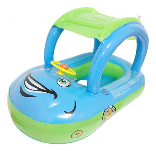 Flotador Inflable Para Piscina Para Bebés Con Toldo Y Volant