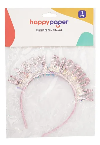 Vincha Happy Paper Happy Birthday Colores Surtidos 1 Unidad