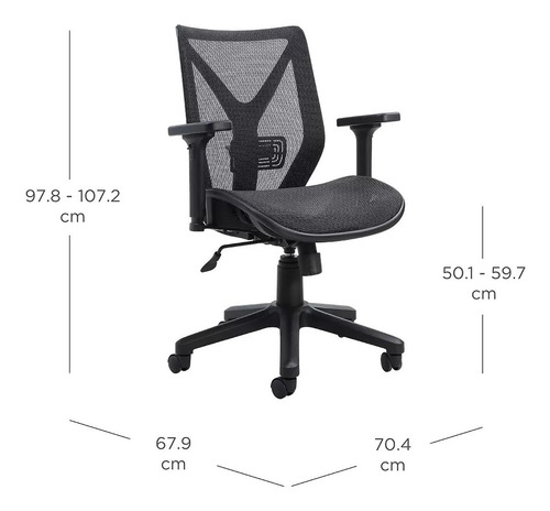 Imagen 5 de 6 de Silla De Escritorio Bayside Furnishings Corc-8-5 Ergonómica