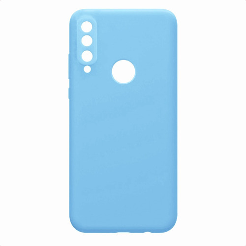 Capa anti impacto Vitor Cases Anti Shock, Protetora, Resistente, Aveludada Atacado, Silicone azul-claro com design liso para Asus ZenFone Zenfone max pro zb631kl de 1 unidade