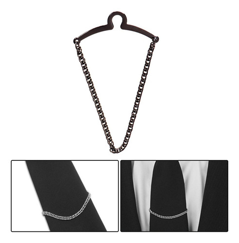 Nuevo 2 Clips De Corbata Negros, Colgante De Joyería,