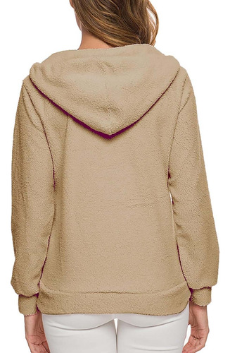 Abrigo De Piel Largo Con Capucha Para Mujer De Talla Grande