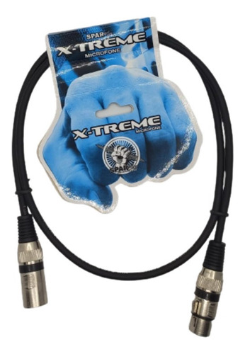 Cabo 1m Sparflex X-treme Balanceado Xlr+xlr Bk