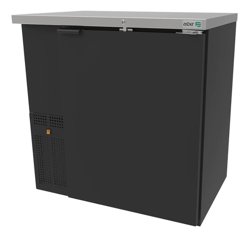 Refrigerador Contrabarra Negro Slim Line Asber Abbc-24-36 Hc