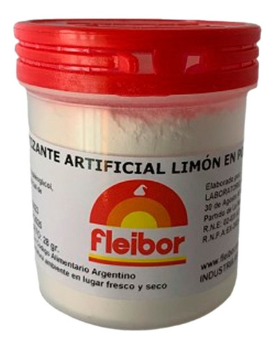 Esencia Aromatizante Artificial Polvo  28g Limón Fleibor