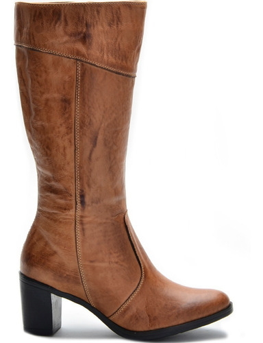 Botas Femininas Cano Médio Montaria Couro 2001