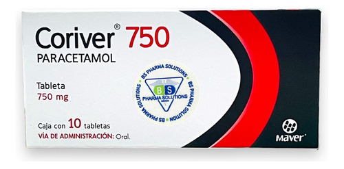 Coriver 750 Paracetamol C/10 Tabs Maver