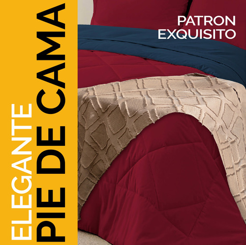 Oh! Sheets Juego De Edredon Microfibra 11 Piezas Queen Size Rojo / Azul Marino Lisa