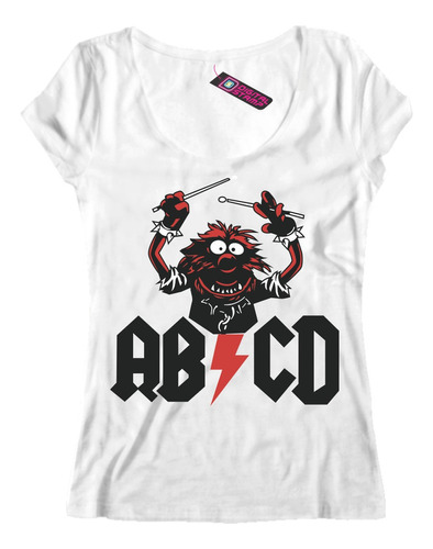 Remera Mujer Acdc Ac-dc Animal   T891 Dtg Premium