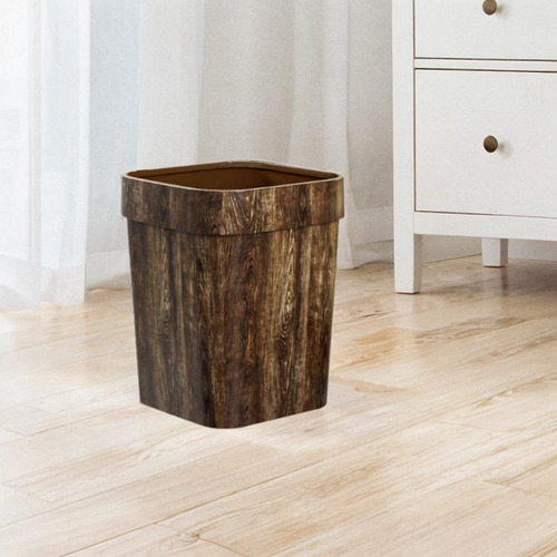 Papelera De Reciclaje Para El Hogar, Cuadrada, M Marrón