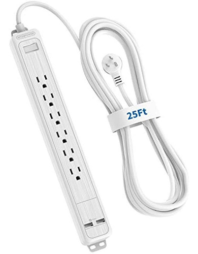 Cable De Extensión De 25 Pies Tira De Alimentación De Enchuf