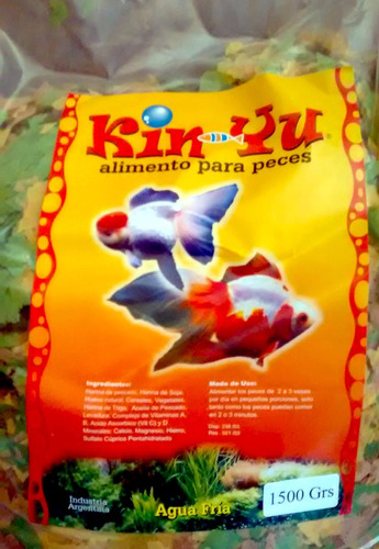 Alimento Peces De Agua Fria - Kin Yu - 1500 Grs -