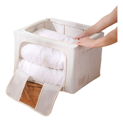 Cesta Plegable Para Sabanas Cubrecama Ropa Modelo Rayado