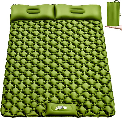 Colchon Autoinflable Para Camping P-2pers C- Kit Repar Verde