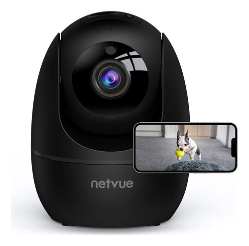 Netvue Cmara Interior, 1080p Fhd 2.4ghz Wifi Para Mascotas,