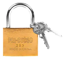 Comprar Candado Dorado Lockers 32mm Cofres Valijas 3 Llaves Premium