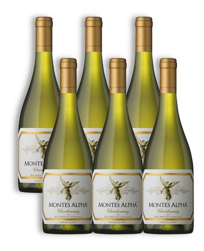 Montes Alpha Vino Chardonnay Caja X6u 750ml Aconcagua Costa