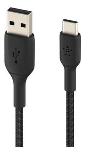   Usb-a To Usb-c Cable Braided 1m Black  