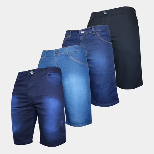 Kit Bermuda Jeans Masculino Lote 4 Unidades Preço De Atacado LION SEVEN