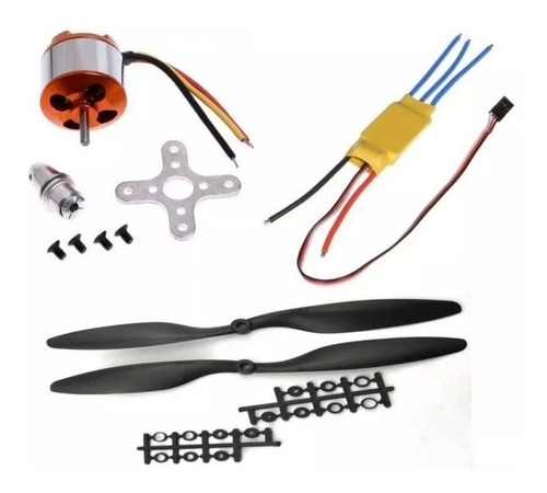 Kit Motor A2212 1000kv + Esc-30a + 2 Helices 1045 Propelas