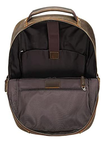 Taertii Mochila De Cuero Genuino De Grano Completo Para Homb