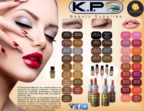 Pigmentos Para Maquillaje Permanente Kp. Americanos